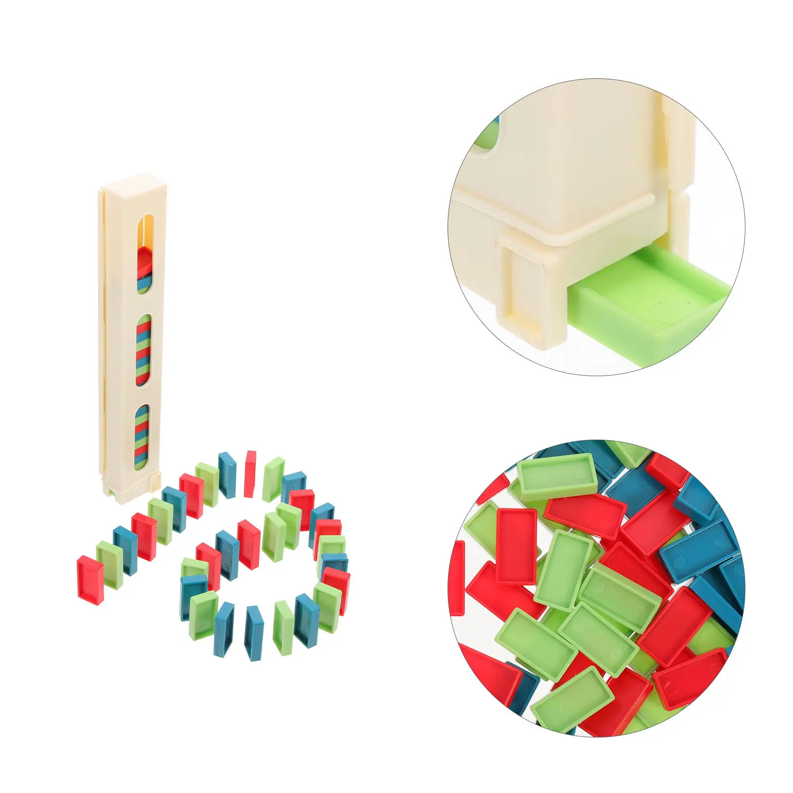 

1Set Plastic Domino Clip Educational Set Household Kids Accessory Compact Size Bright Color Develop Patience Hands-on Ability