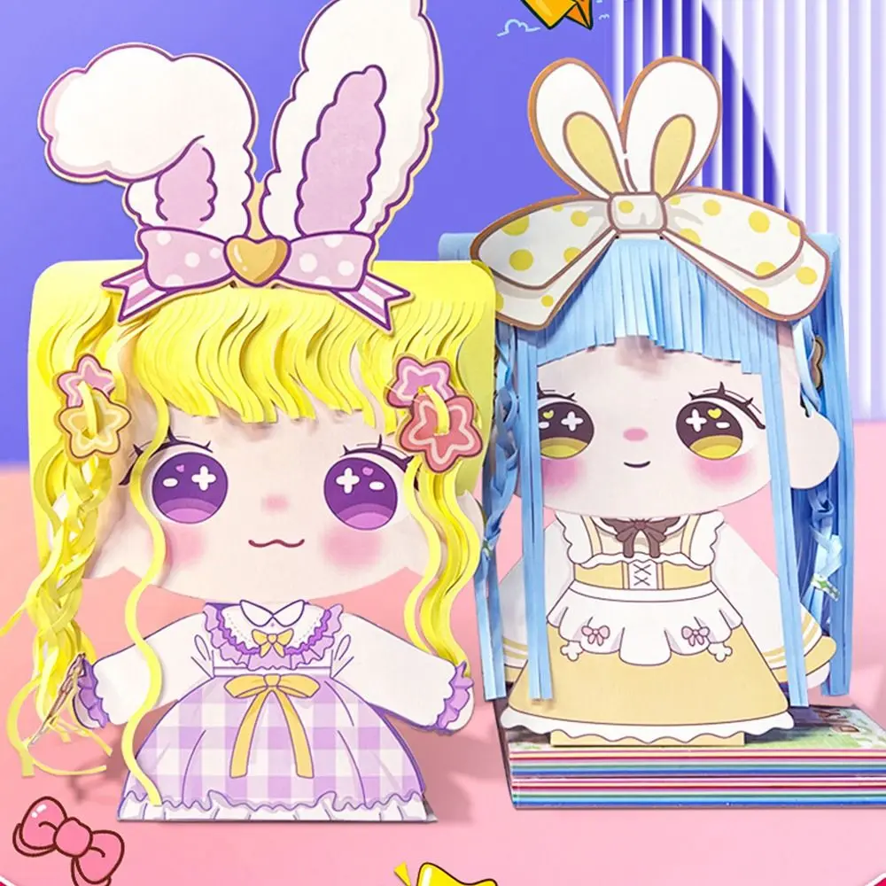 สติกเกอร์ติดผมการ์ตูน DIY หลากสี ไม่ต้องตัด 3 มิติ ติดซ้อนและแปะได้