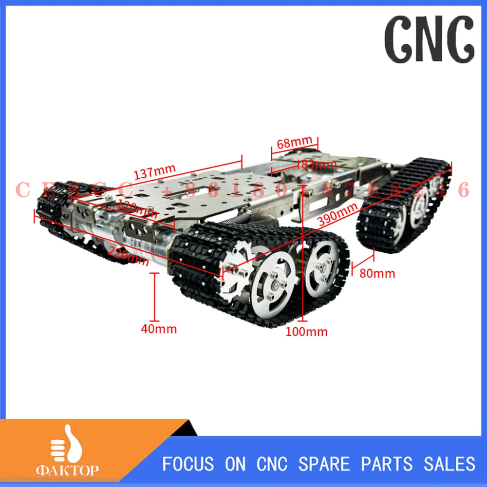 TS800S 4WD crawler tank chassis intelligent car obstacle robot load 12KG + experimental model