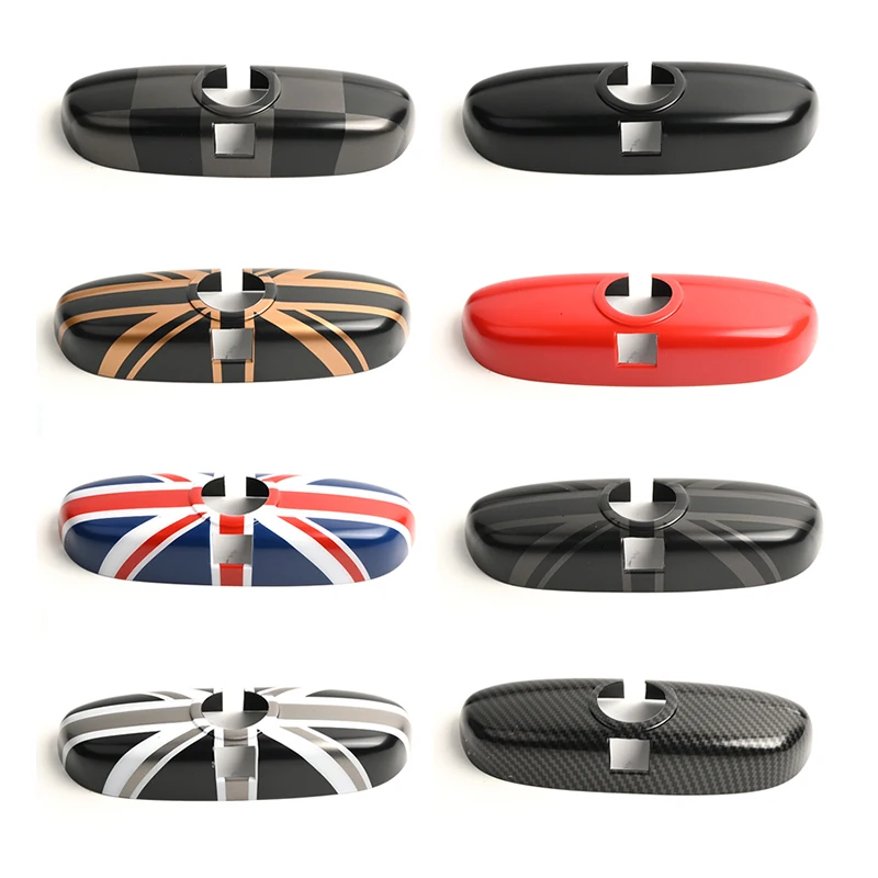 Union Jack Interior Rearview Mirror Cover Car Sticker For MINI Cooper S JCW One F56 F55 F57 F54 Clubman F60 Interior Accessories