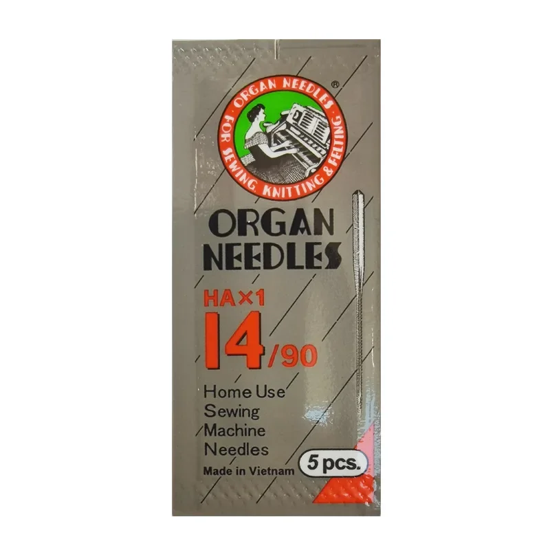 5pcs ORGAN Universal Needles HA X 1130/705H 15x1 Sizes #9 #11 #12 #14 #16 #18 Compatible with Singer Juki Brother Bernina Pfaf