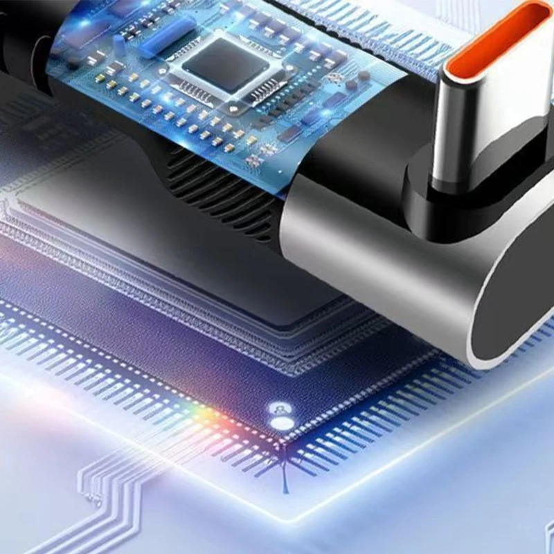 차량 사용을위한 빠른 속도 충전 데이터 케이블, 이중 포트 USB & Type C