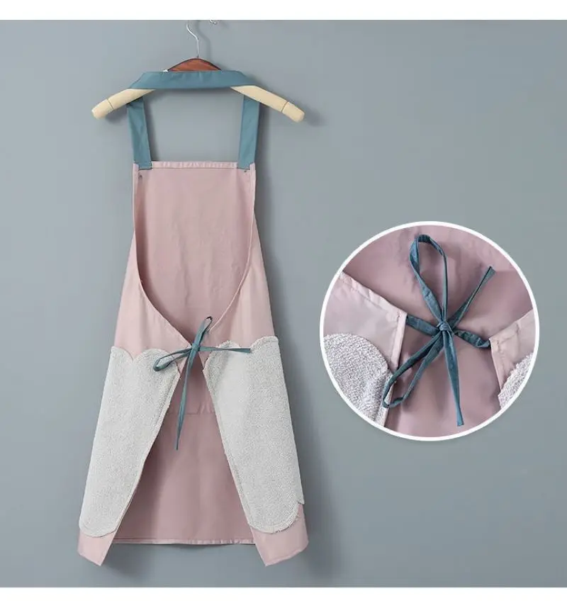 Hand-wiping Kitchen Household Cooking Apron Oil-proof Waterproof Men Women Adult Waist Fashion Coffee Overalls Wipe Hand Apron