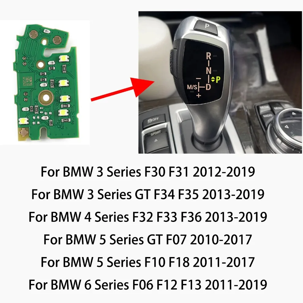 For BMW 3 4 5 6 7 Series F10 F30 F20 F25 F26 F15 F16 F32 Shift Knob Circuit Board Chip R/N/D/P Display Replacement