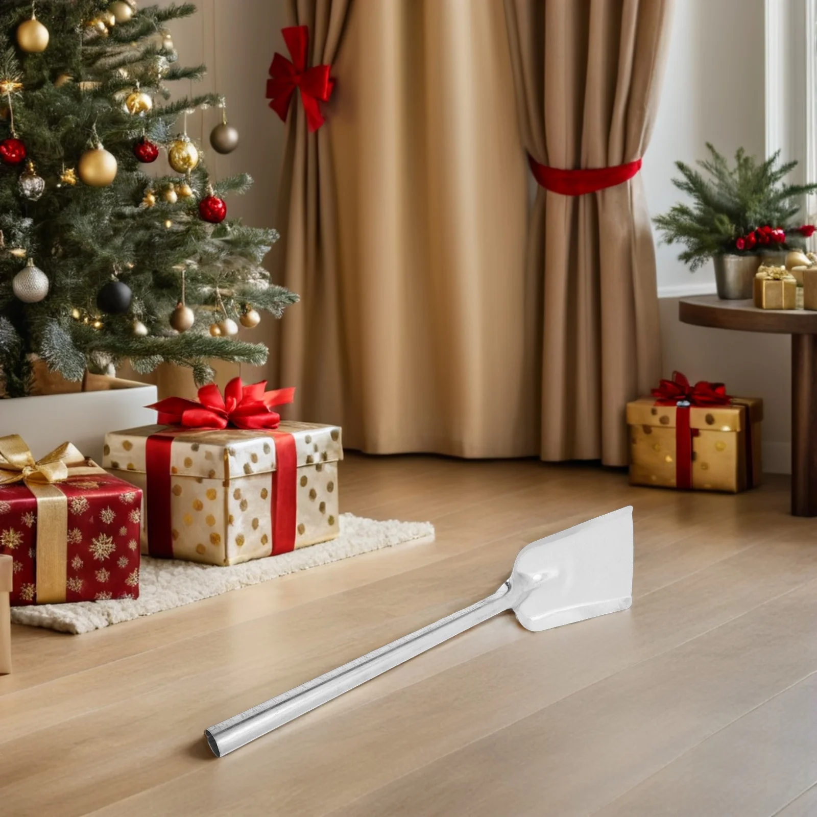 Pá de cinzas para lareira, colher de metal, alta resistência ao calor, aderência ergonômica para lareiras internas, grelhas a carvão, fogões a lenha