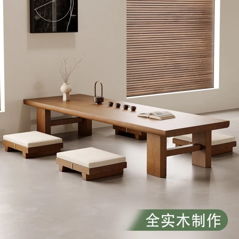 Chinese ancient style tatami tea table B & B tea table low table sitting on the ground tea table