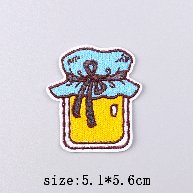 Bee Patch Iron On Embroidery Patches For Clothing Thermoadhesive Patches For Clothes Cartoon Animal Fusible Patch Stickers Decor