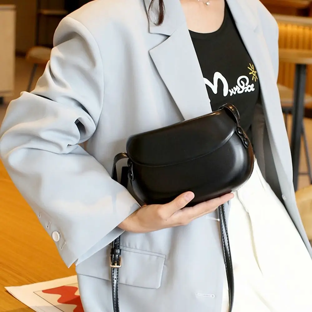 PU Leather Candy Color Girl Messenger Bags Women Crossbody Bag Luxury Purse Sling Bags Saddle Shoulder Bag