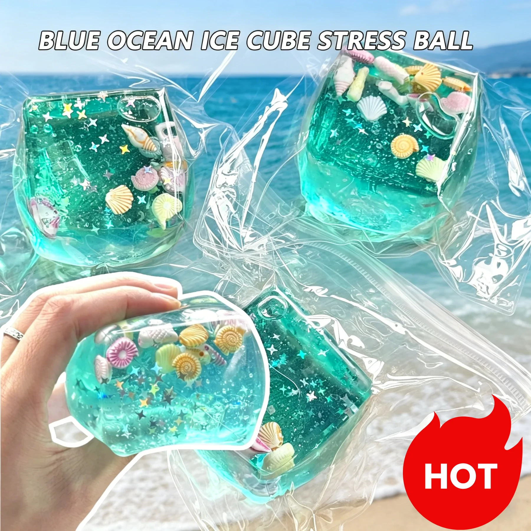 

BV ICE CUBE NEW Squishy Toys Squishy Maltose Ocean Cube Stress Anxiety Relief Bal Soft Squeeze Toy Sensory Fidget Gifts NO BOX