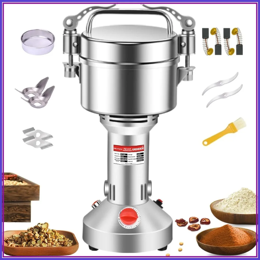 850g Getreidemühle 2800W Hochgeschwindigkeits-Edelstahl-Mühle für Kaffee, Mais, Pfeffer, Kräuter