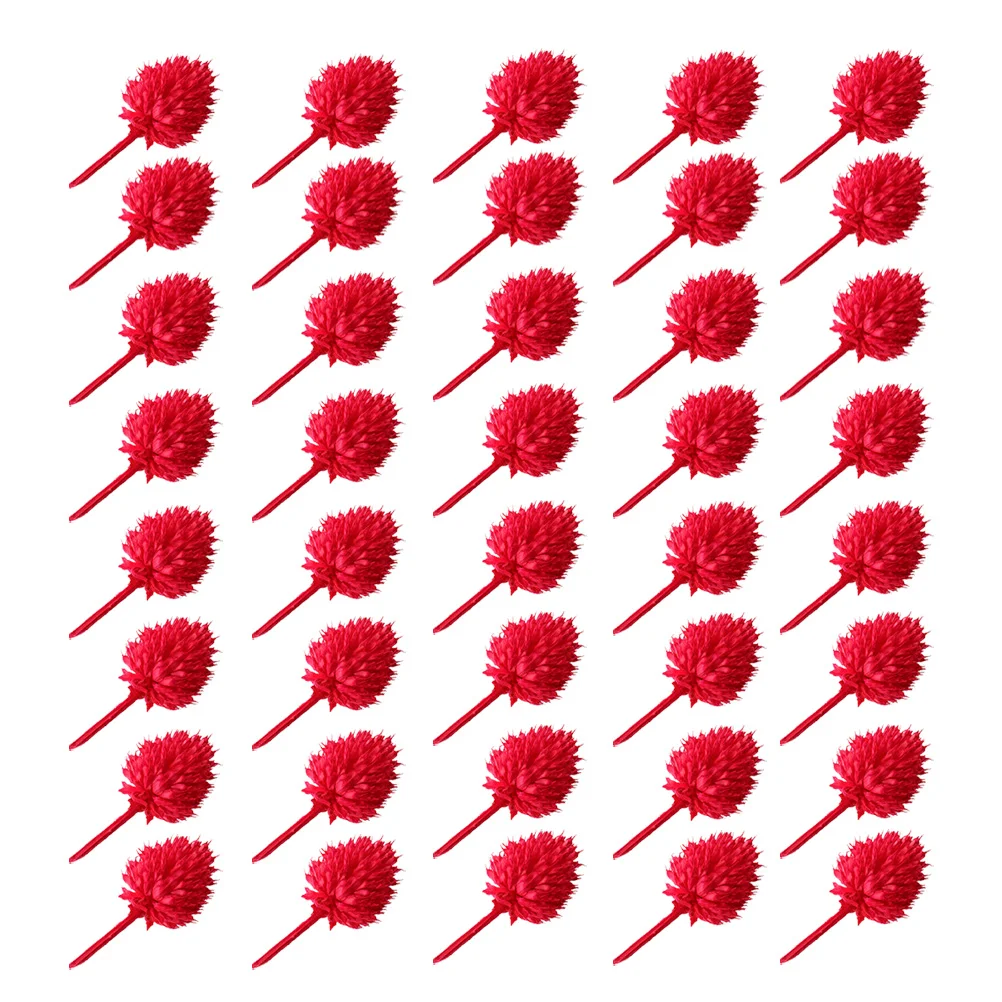 

40 Pcs Thousand-day Red Pendant Desktop Adornments Xmas Decors Christmas Pine Cone Pendants Supplies Decorations