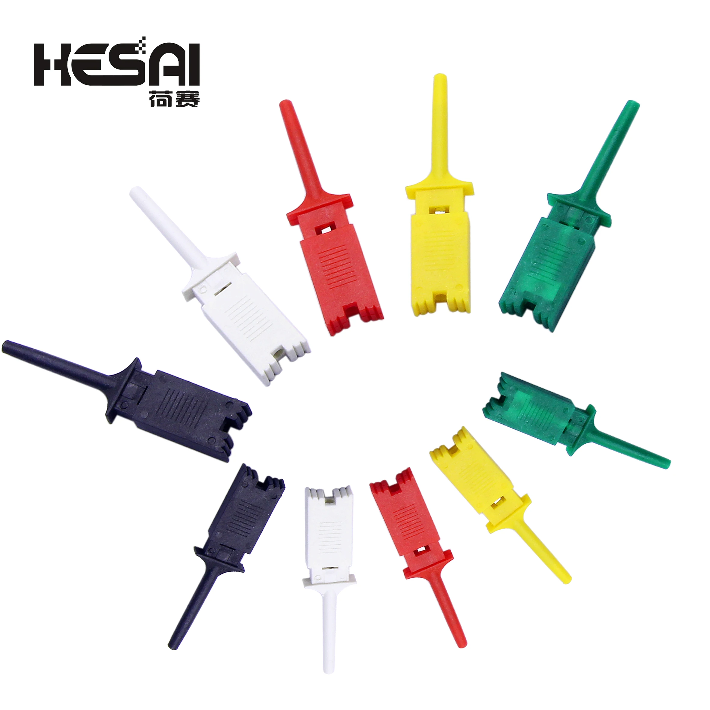 

10PCS Test Hook SMD IC 5 Colors Clip Grabbers Test Probe For Electronic Testing Grabber Crocodile Clip Hook Test Clip