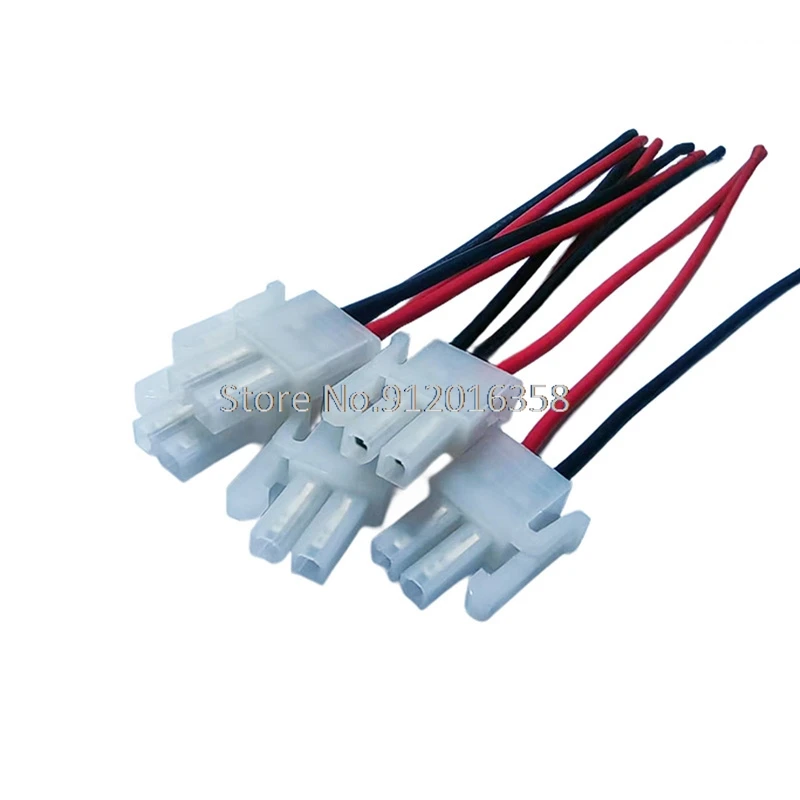 

10CM 10pcs/lot 5557-R 5557 4.2mm Black/Red 2PIN Automotive wiring harness connector male Wire Harness