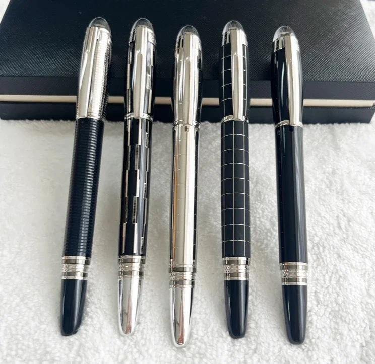 إصدار محدود من الراتنج الأسود MB رقعة الشطرنج كريستال ستار رولربال جل قلم حبر جاف تصميم فريد من نوعه رمز سلسلة المكتب NDL33966L