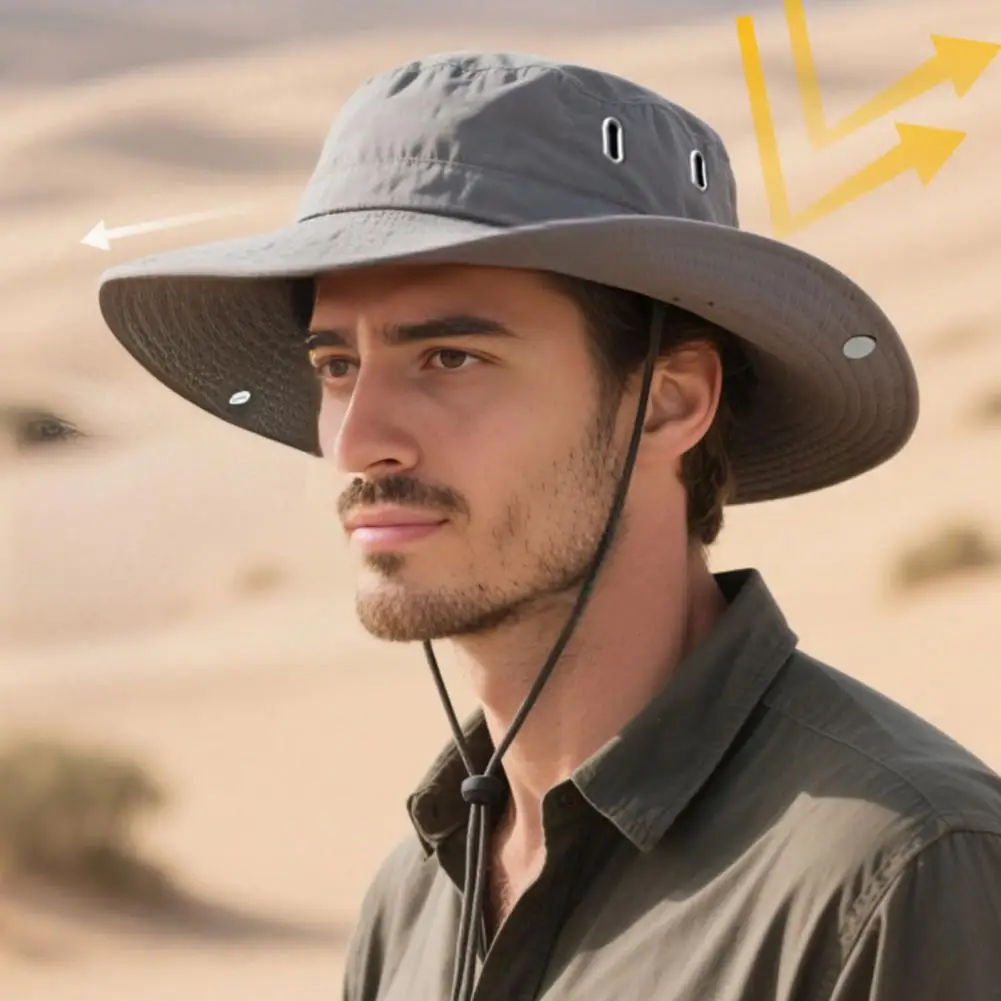 Uv Protection Hat Breathable Mesh Sun Hat with Detachable Face Guard Adjustable Drawstring Fisherman Hat Quick-dry for 360°