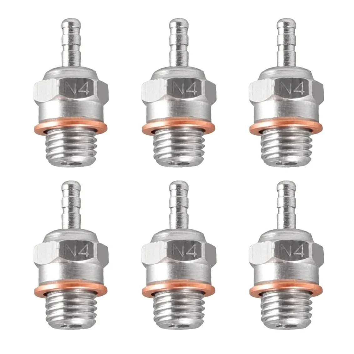 2/6PCS N3 N4 #3 #4 Hot Spark Glow Plugs for 1/8 1/10 Nitro RC Engine Traxxas Kyosho HPI