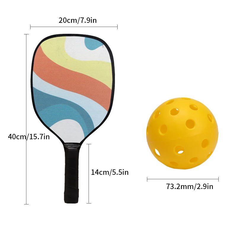 2 rackets 4 balls 1 backpack pickle ball racket wood honeycomb pointed racket set