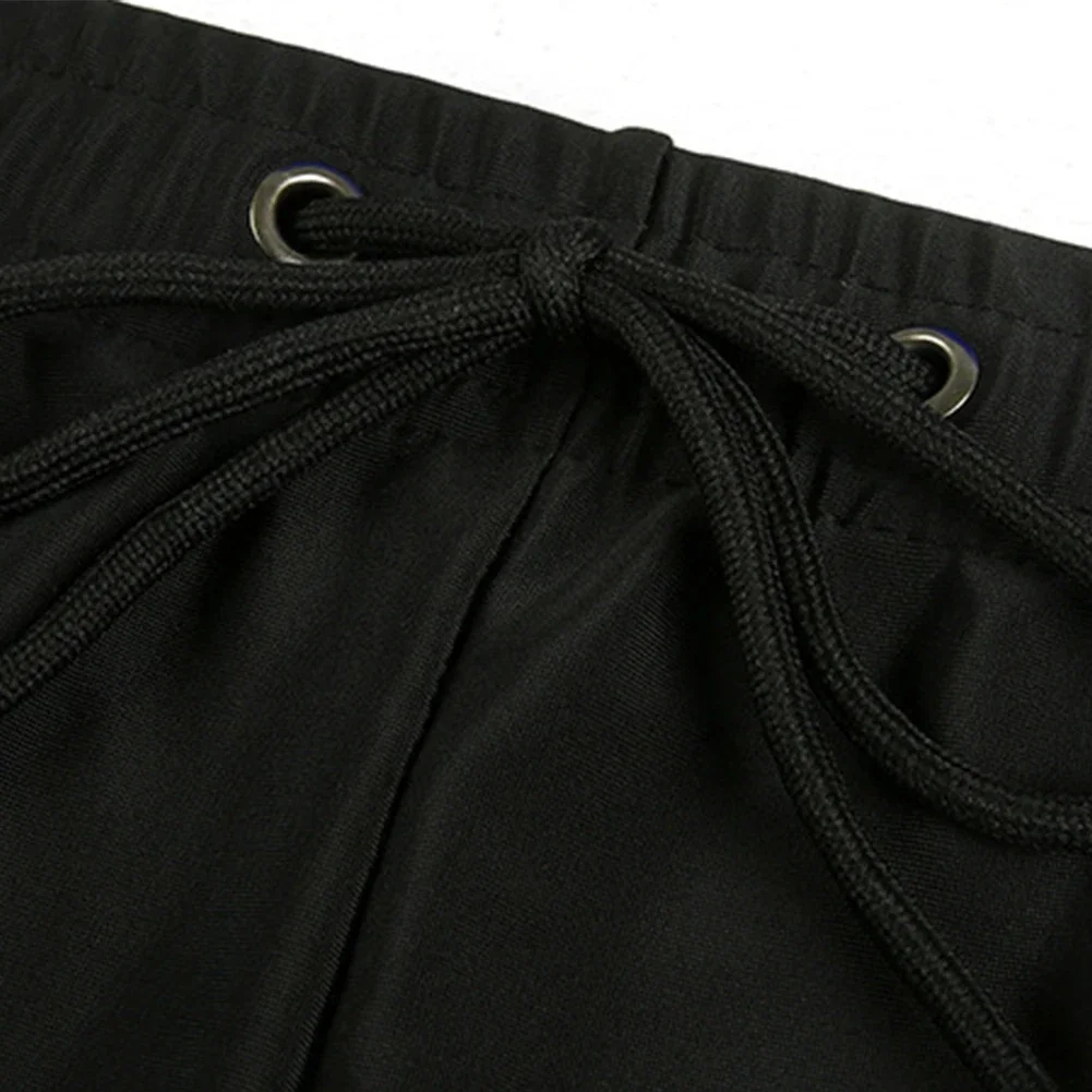 Men Diving Swim Shorts Quick-Dry Lined Elastic Trunks Flat Corner Sport Swimwear