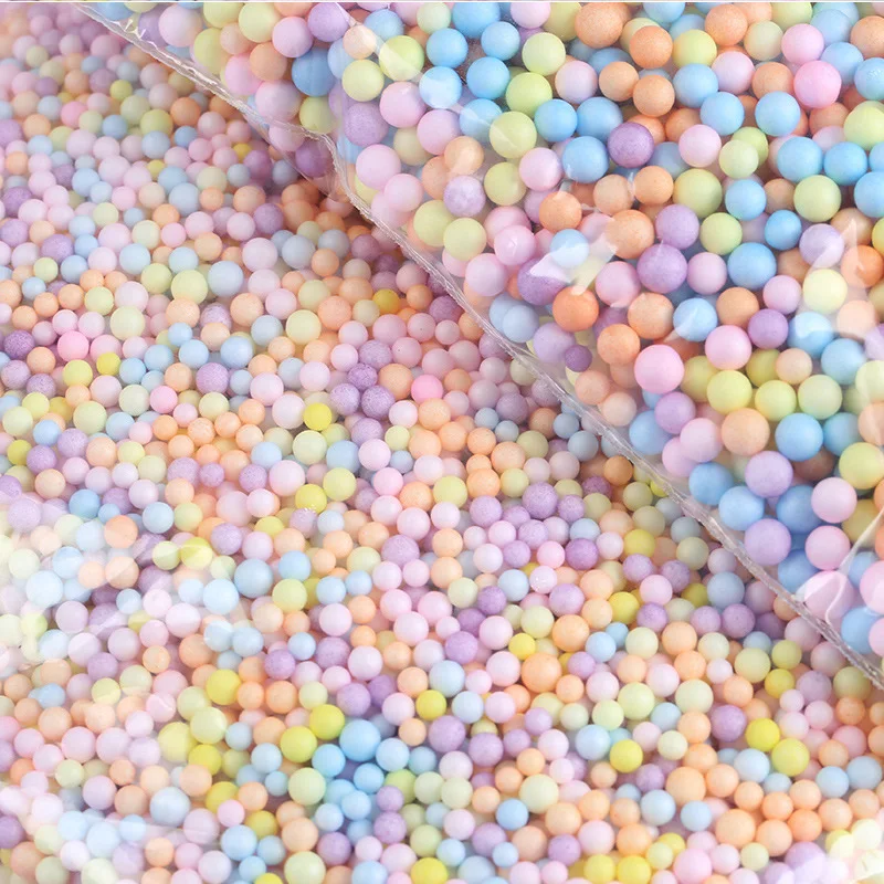 Palline di schiuma colorate da 10/100 g per palloncini a bolle di riempimento Palline di schiuma Macaron da 2-3 mm per accessori trasparenti per palloncini a bolle trasparenti