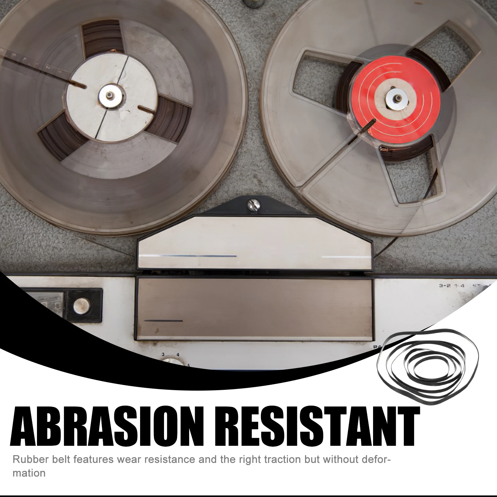 

50pcs Cassette Tape Recorder Belts 4mm Flat Square Rubber Drive belts for DVD Players Video Recorders Cassette Decks