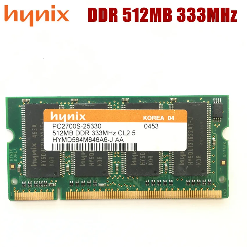 Hynix Chipset DDR DDR1 512MB 333MHz PC-2700S Notebook Memory Laptop RAM SODIMM 333 for Intel for Amd PC2700S