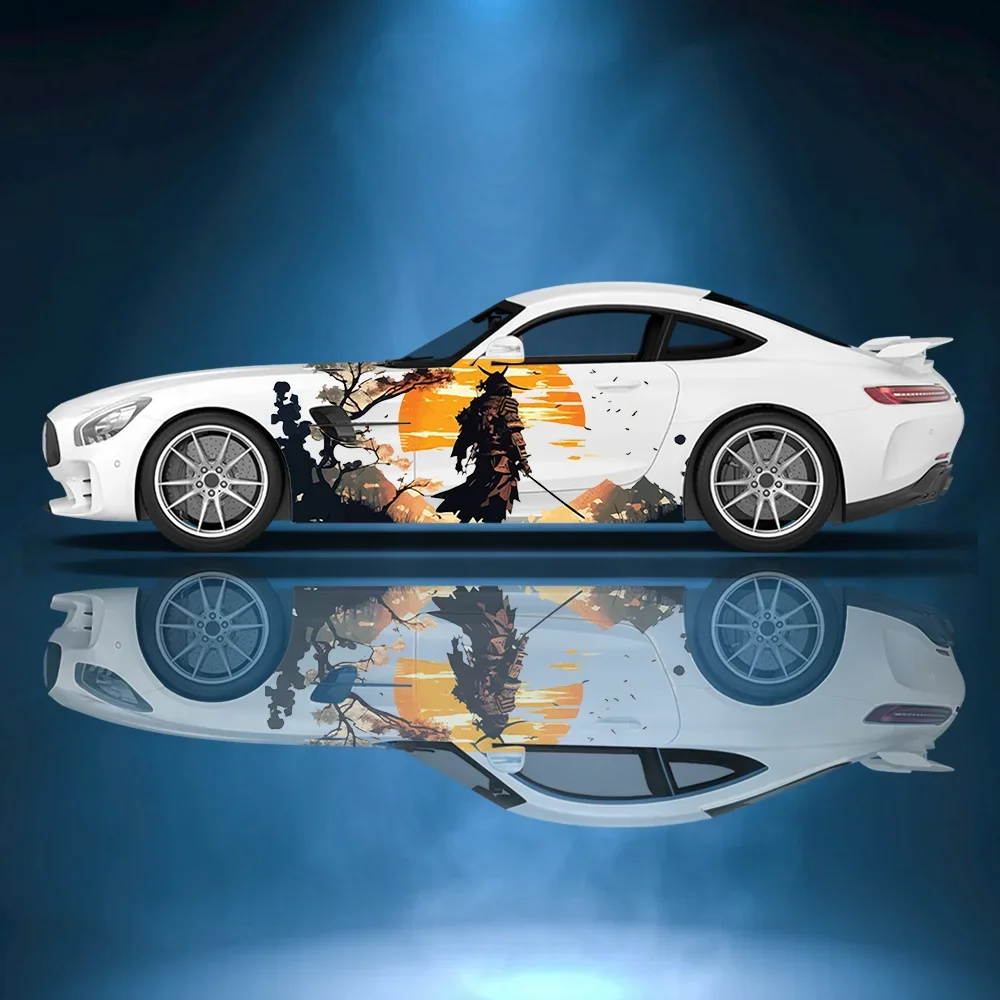 

Самурай великолепный пейзаж автомобильные виниловые обертывания наклейка самоклеящаяся наклейка из ПВХ подходит для грузовиков внедорожник Декор автоаксессуары подарок