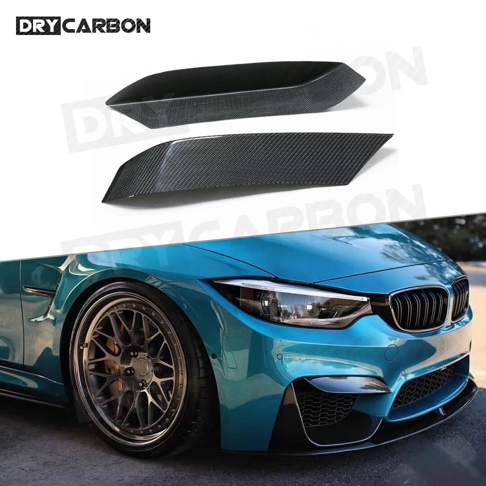 

Carbon Fiber Front Bumper Fog Lamp Eyebrows Eyelids Trims Strips Cover for BMW 3 Series F80 M3 4 Series F82 F83 M4 2012-2018