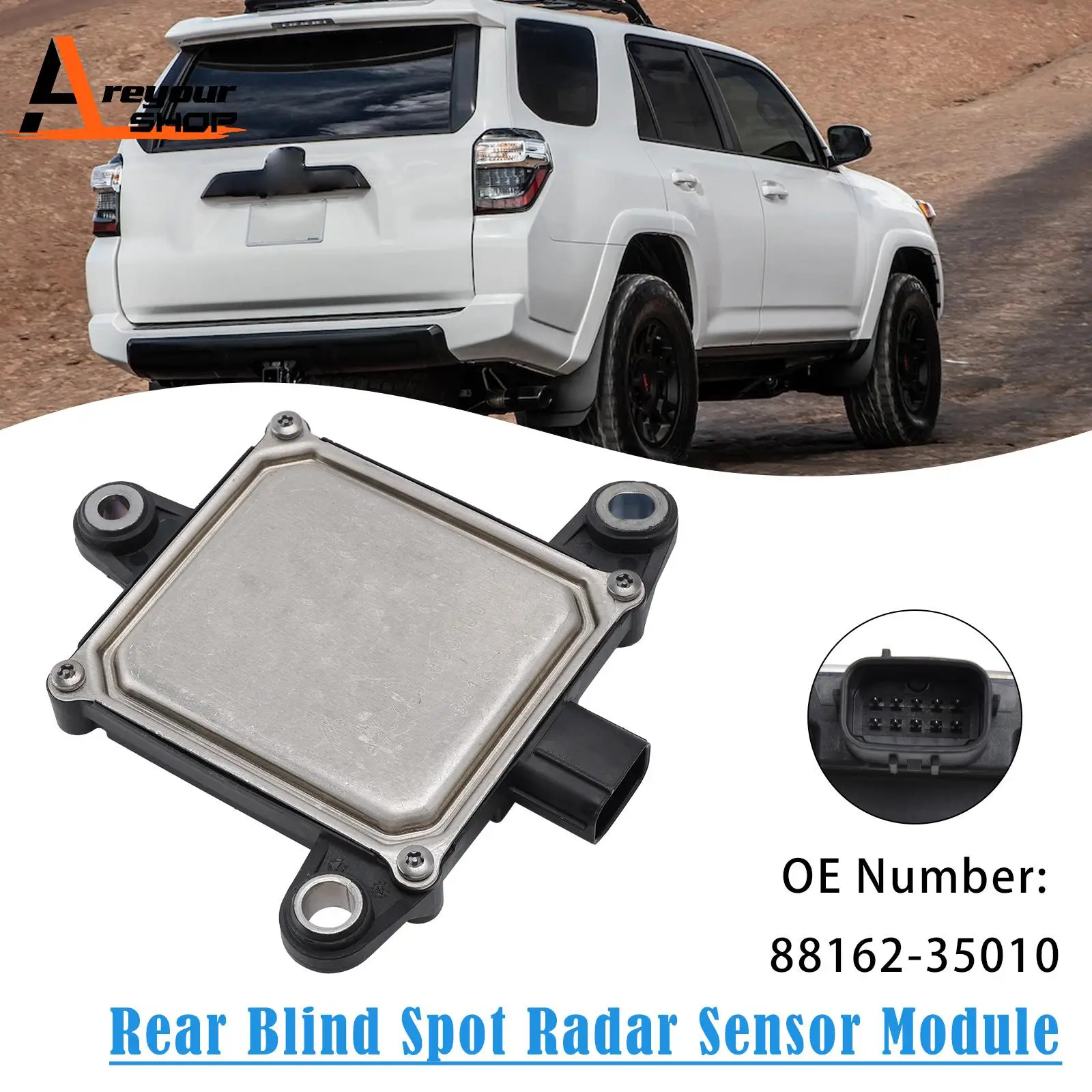 

Areyourshop Rear Blind Spot Radar Sensor Module 88162-35010 for Toyota 4Runner 2022 2023 2024