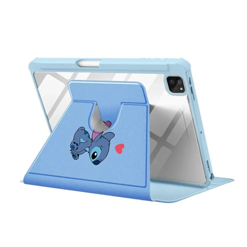 

Sky Blue Cartoon Stitch Ipad Case for Ipad 2024 Air6 11th 11inch Tablet Case 10th 10.9in Air4 9th 10.2 Mini7 8.3in Acrylic Cover