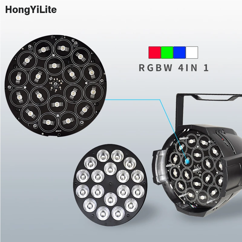 Par Led de iluminación escénica para Halloween, 18x12W, RGBW, 4 en 1, aluminio, Control Dmx, Disco, Dj, equipo, lámpara para club nocturno,