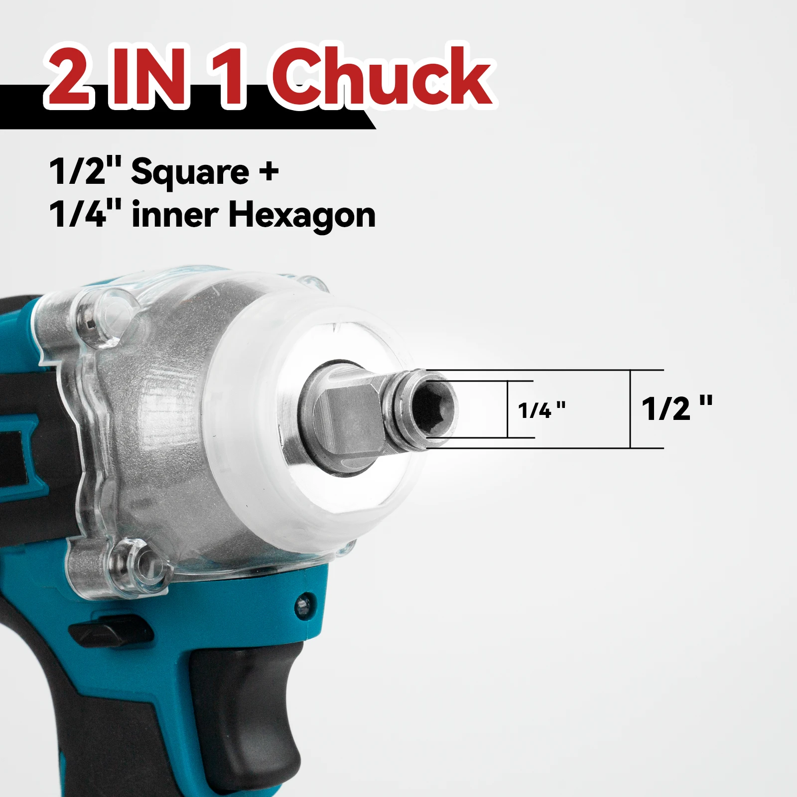 Osinhe 520N.M مفتاح ربط كهربائي بدون فرش عزم دوران عالي لاسلكي 1/2 بوصة مفك براغي مجموعة مقابس الحفر لماكيتا 18 فولت