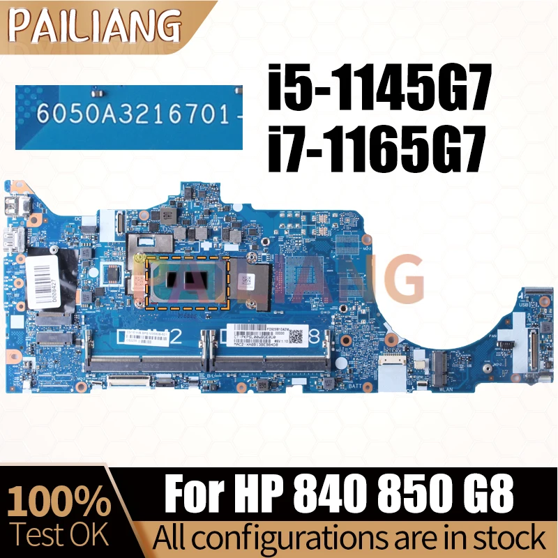 For HP 840 850 G8 Laptop Mainboard 6050A3216701 i5-1145G7 i7-1165G7 M35806-601 M35808-601 Notebook Motherboard Full Test