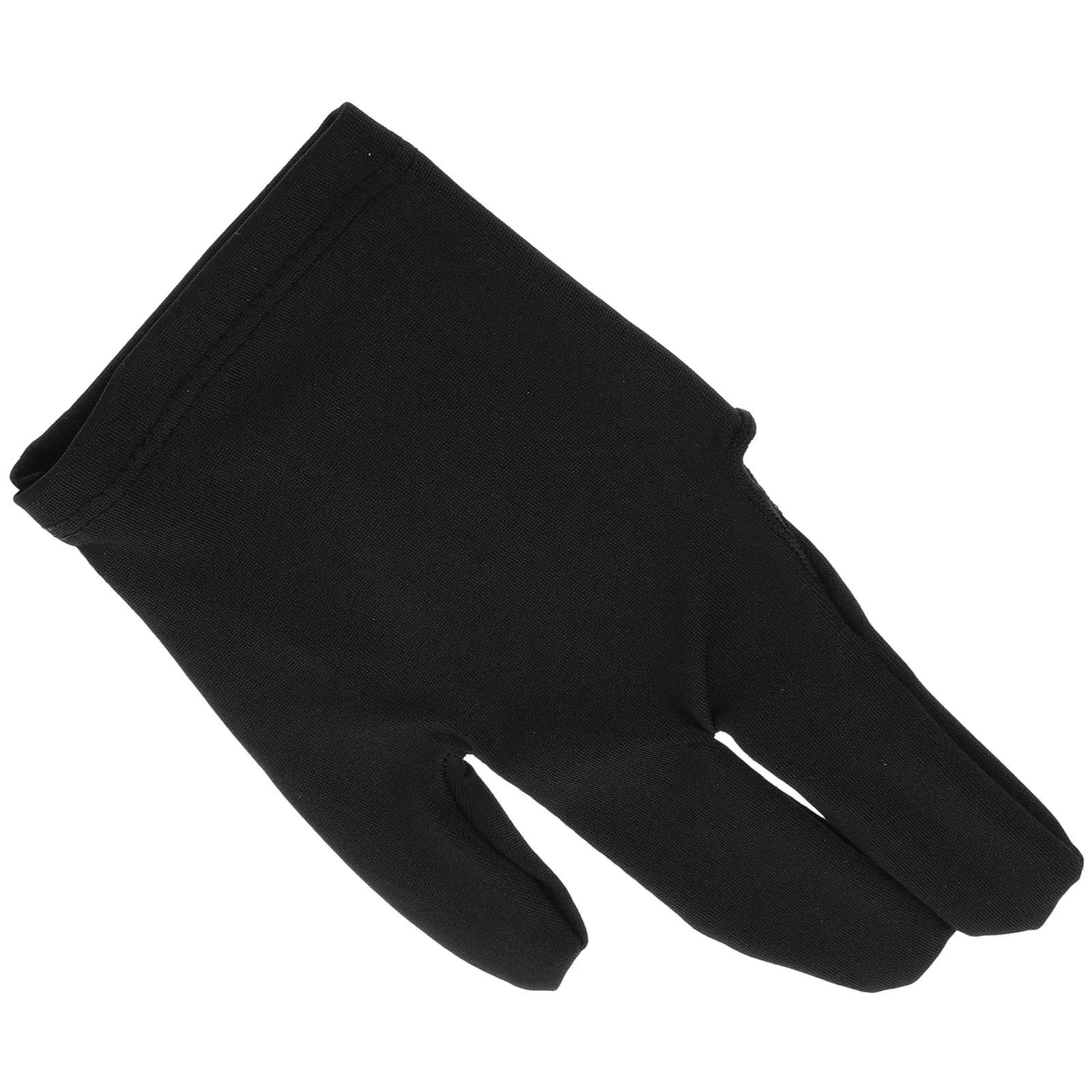 

Three-Finger Billiard Gloves for Pool Snooker Players Left Or Right Hand Anti-Slip Breathable Mesh Back Cue Sport Gloves Black