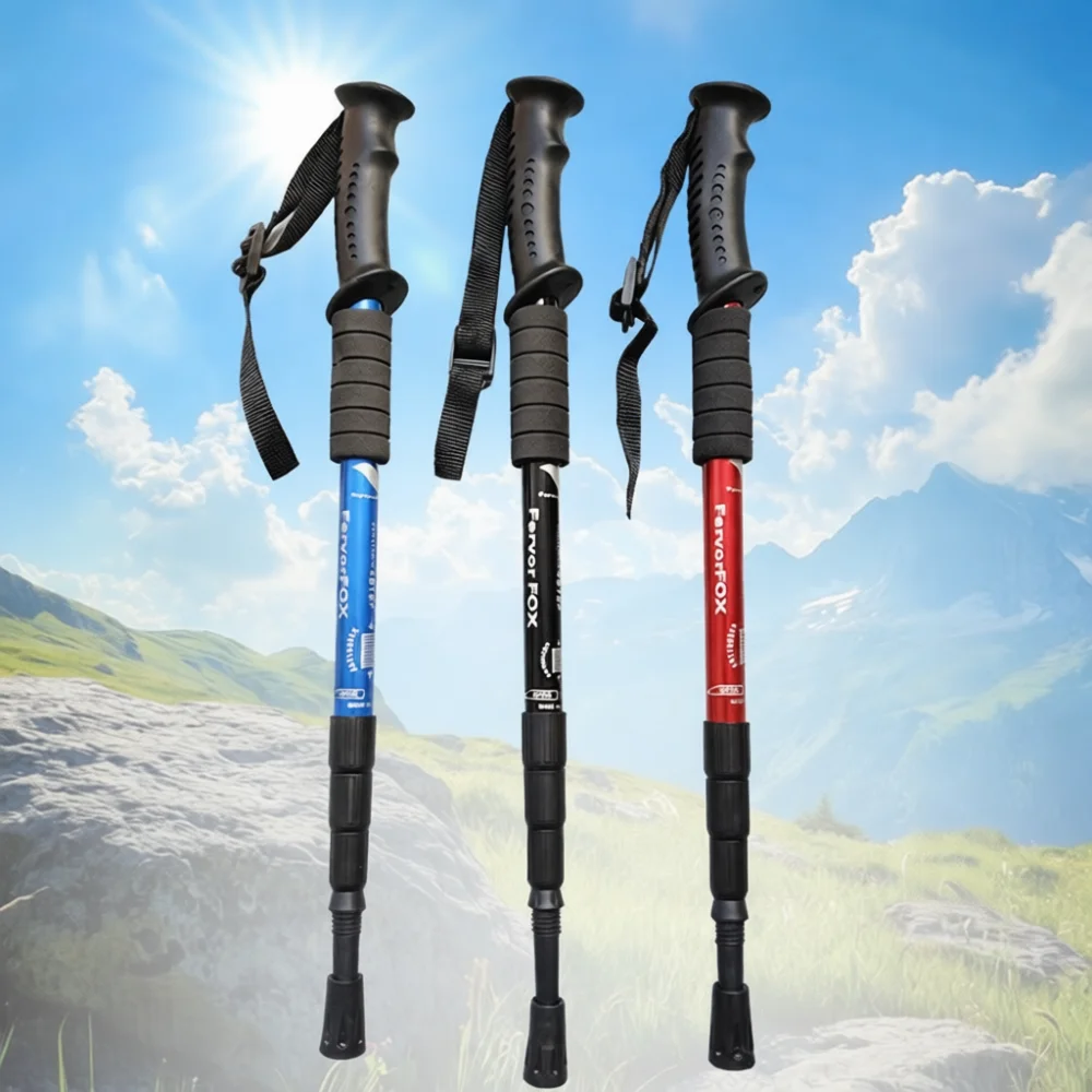 Outdoor Sport Climbing Gear - Bâton de randonnée réglable en aluminium