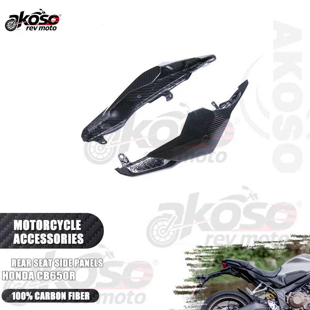 

Parts For Honda CB650R Modified Tail Seat Side Panels Cover Rear Seat Cowl Fairing Kits Real Carbon Fiber Motorcycle Accessories