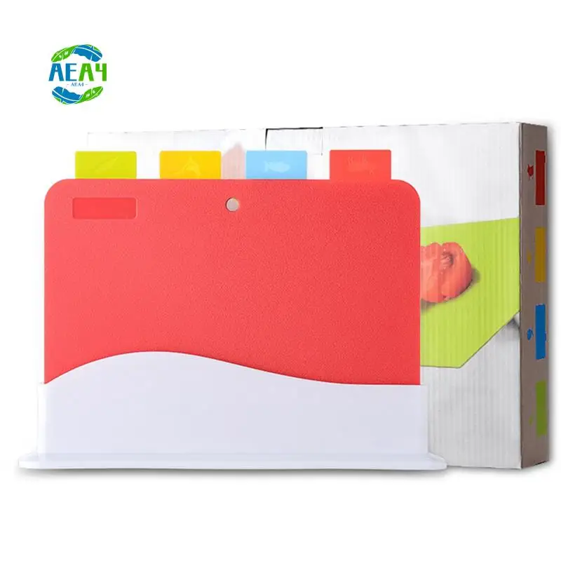 

AEA4-гибкие пластиковые коврики для разделочной доски с пищевыми значками, набор нескользящих тонких кухонных ковриков для разделочной доски