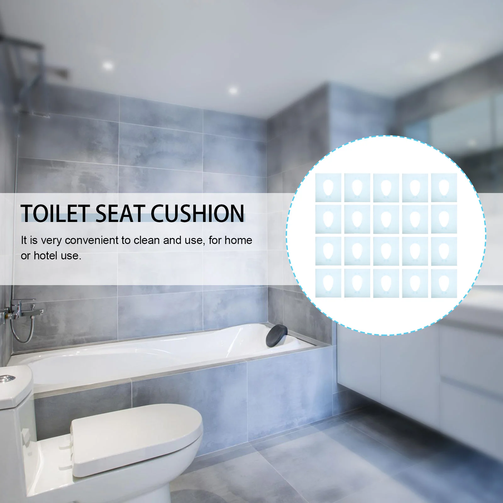 20 قطعة غطاء مقعد المرحاض الورقي المقاوم للماء وسادة المرحاض المحمولة القابل للتصرف السفر وسادة خارجية ملحقات النظافة #4