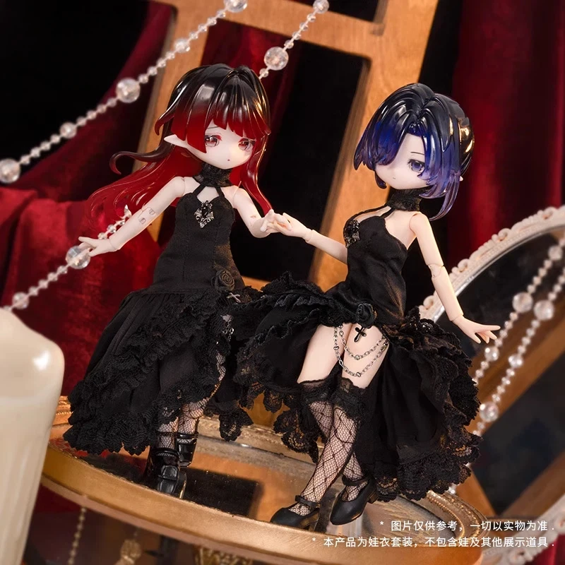 

Fairy Tale Series Black Swan Bjd Doll Clothes Flat Chest Version Ob11 Doll Outfit Skirt Set Festival Commemorate Gift For Doll
