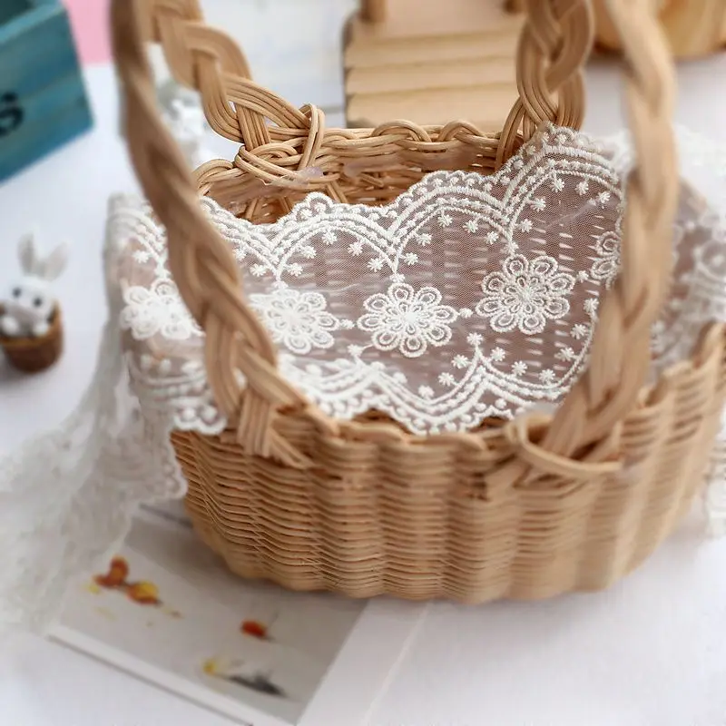 10 cm breites, mit Blumen besticktes Spitzenband zur Dekoration von Kleidern, Kleidung, DIY-Bastelbedarf, Handarbeiten, Nähzubehör – Detail 2