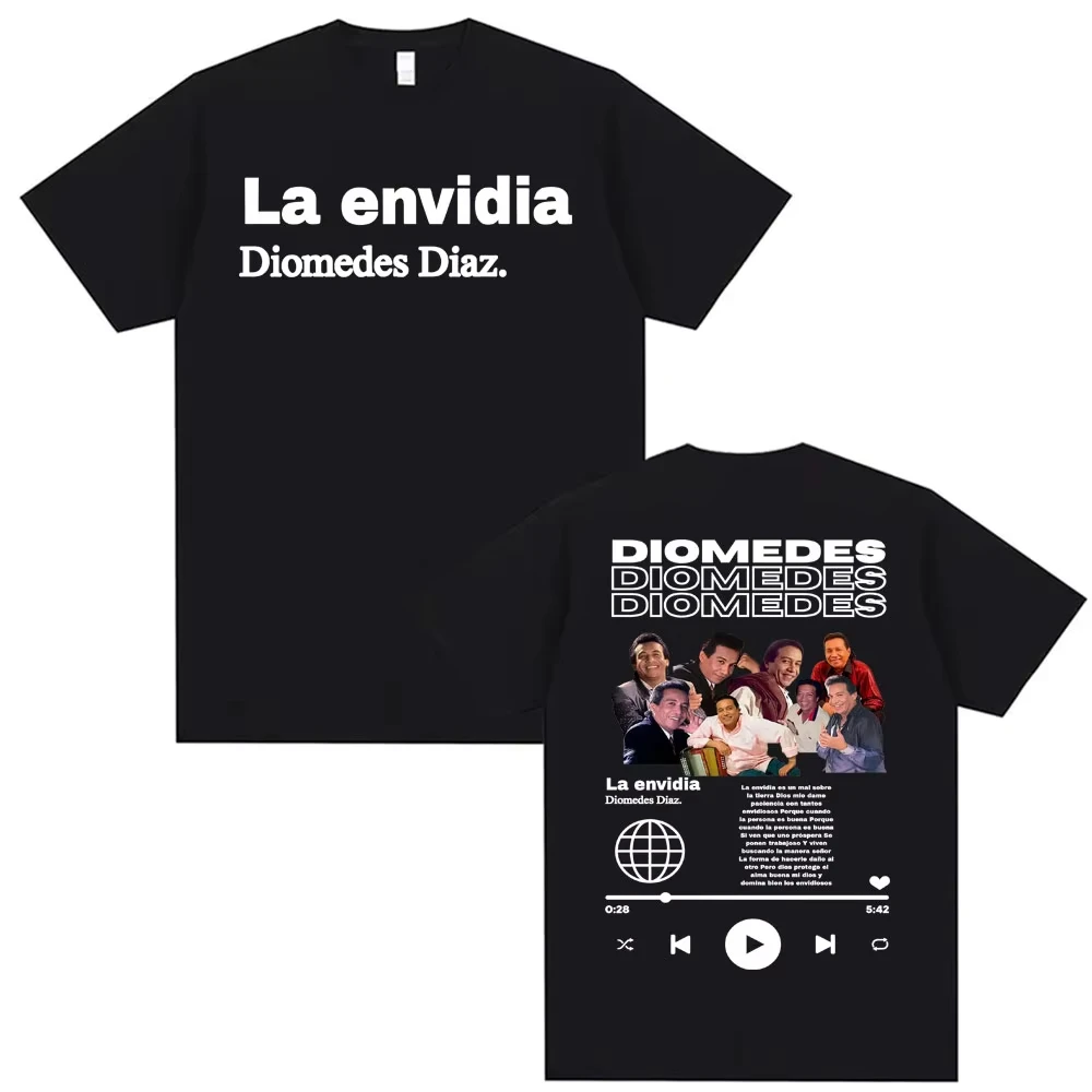 

singer Diomedes Diaz La Envidia Album Graphic 100%Cotton Tshirt Unisex Fashion Hip Hop Oversized Casual Retro Short Sleeve shirt