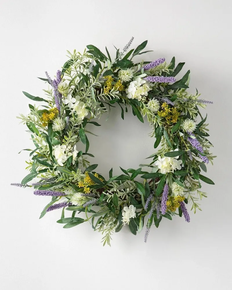 

22in French Market Floral Artificial Wreath