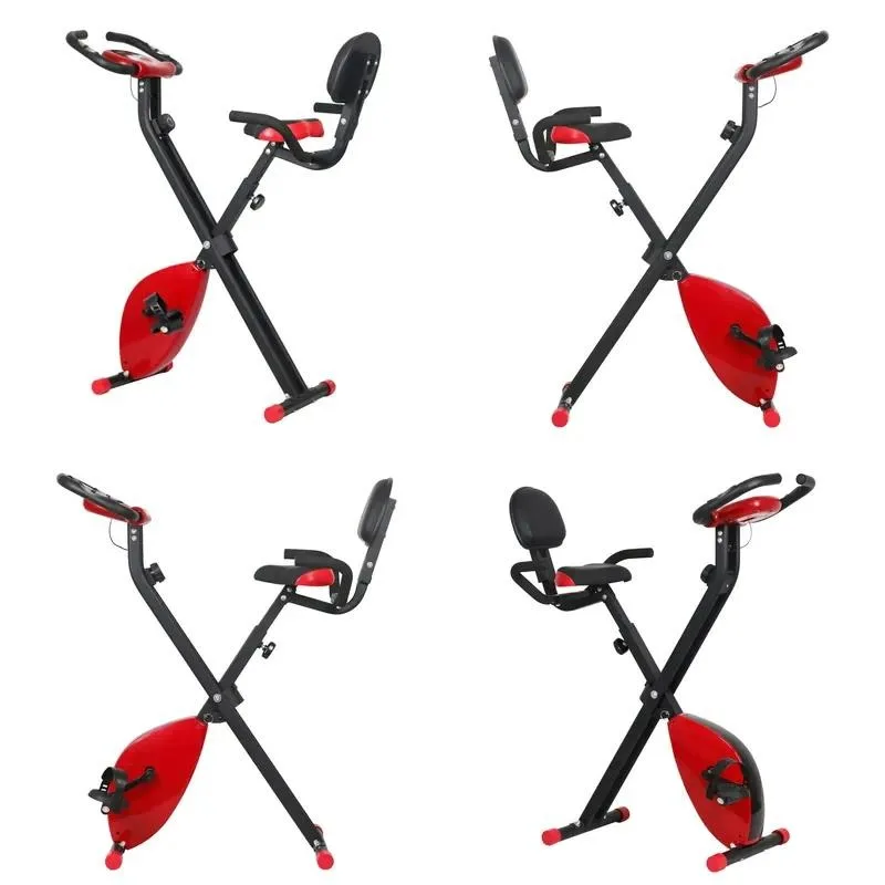 Silent Indoor Exercise Bike with Backrest Heart Rate Monitor Calorie Tracking Home Fitness Equipment