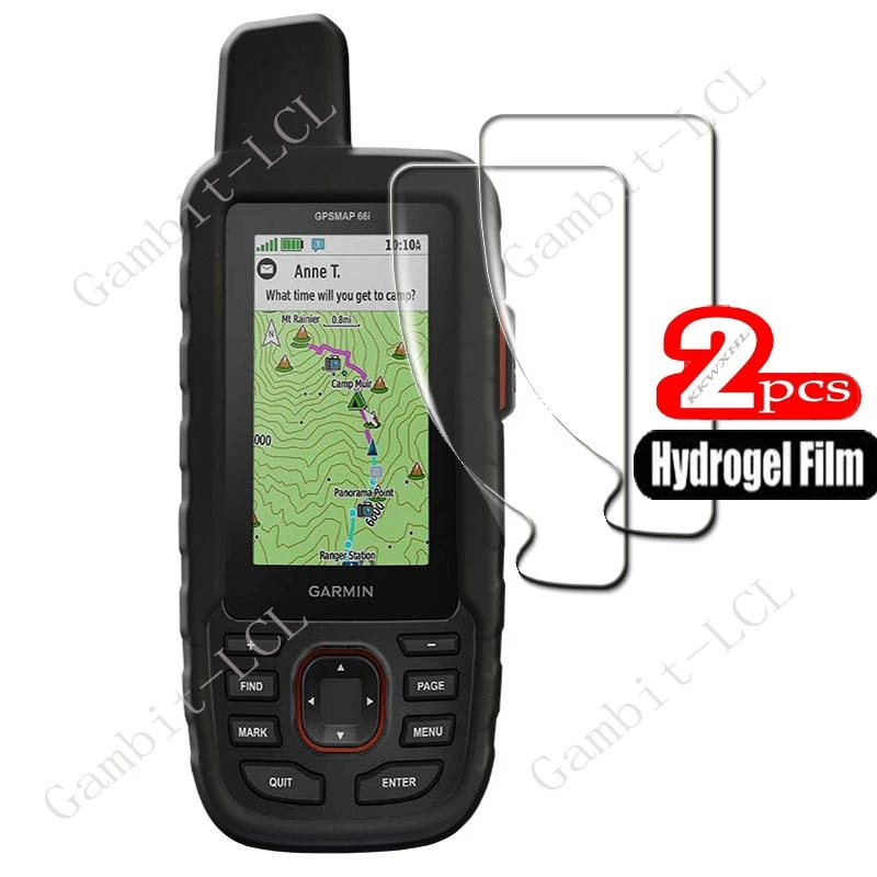 Cubierta protectora de pantalla de hidrogel para navegador GPS, 2 piezas, para Garmin GPSmap 67 67i 66st 66 66s 66i 66sr