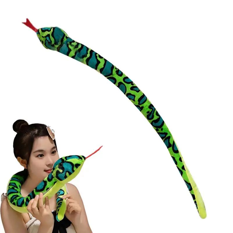 Light Up Snake Stuffed Animal Snake Stuffed Doll With Light Spoof Prank Prop Soft Cuddly Toy Realistic Eye-Catching Doll For