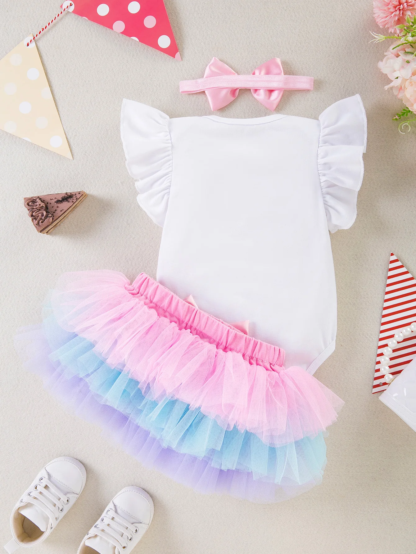 Baby Girls 1st Birthday Outfit Set - 