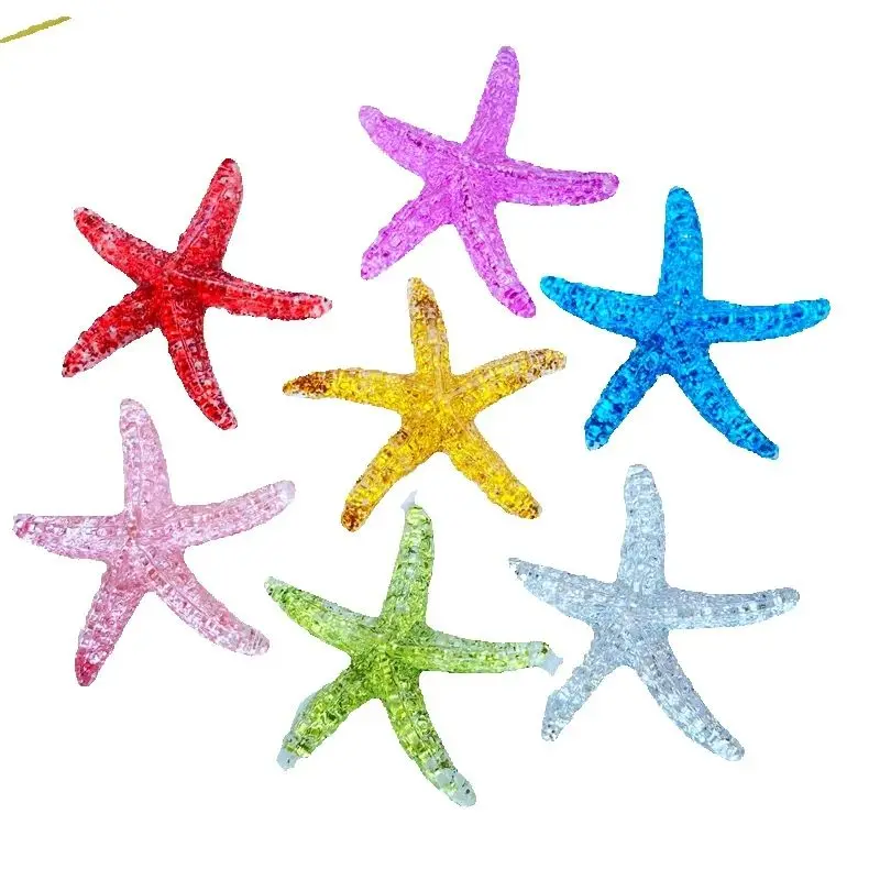10Pcs New Cute Shining Starfish Flat Back Resin Cabochons Scrapbooking DIY Jewelry Craft Decoration Accessorie Q69