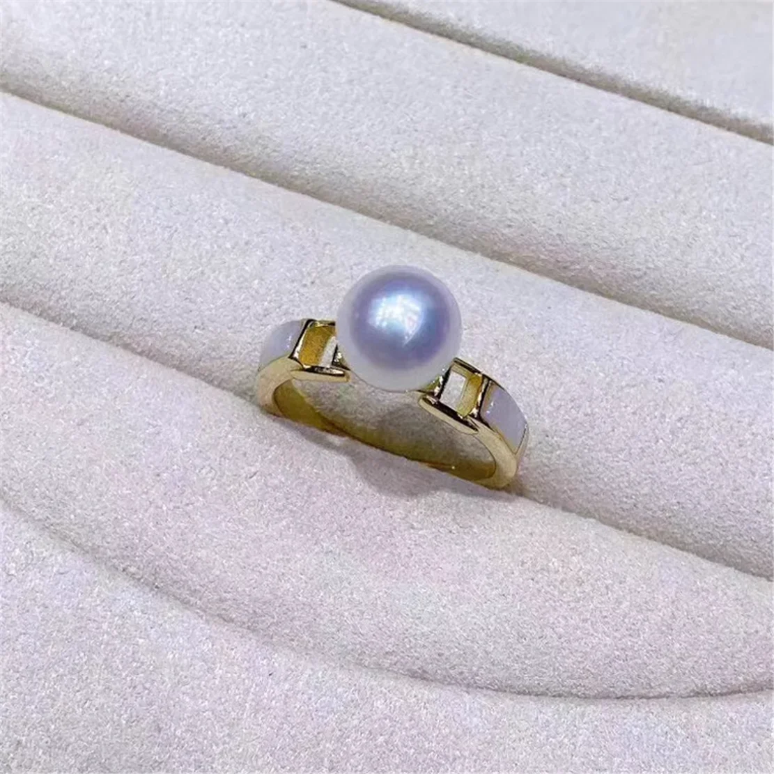 

925 Stamped Alloy Gold-Plating Adjustable Pearl Ring Holder DIY Jewelry Findings, Craft Supplies for Handmade Rings No Pearl