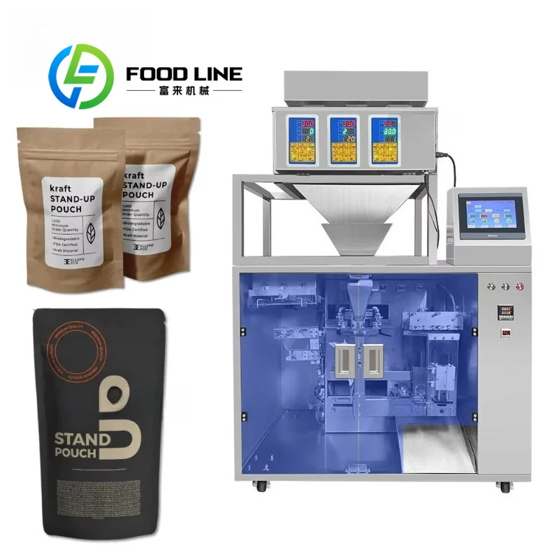 Pre-made Bag Packaging Machine 3 Side Seal 4 Side Seal Versatile Multi Bag Type Support Seasoning Condiment Factory Hot Sale