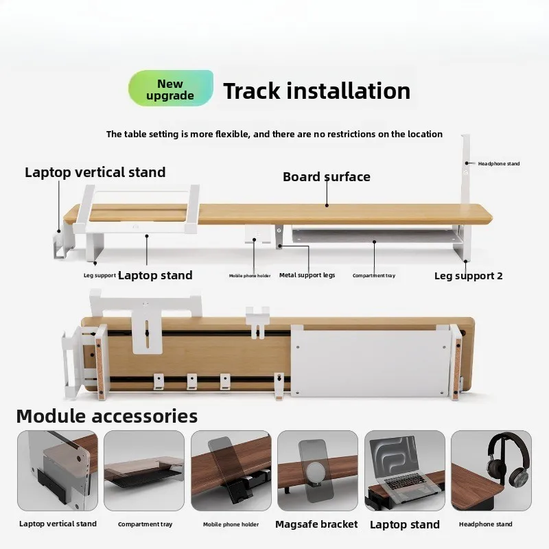 Modern Solid Wood Monitor Stand Riser Modular Computer Desk Organizer Ergonomic Computer Tables Z3 Pro Home Office System