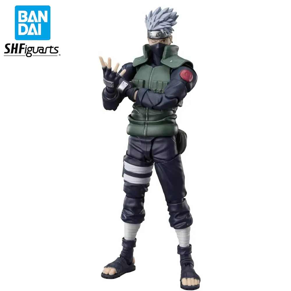 

In Stock Original BANDAI SHFiguarts Naruto The Fame Sharingan Hero Hatake Kakashi Figure Anime Action Genuine Model Toy